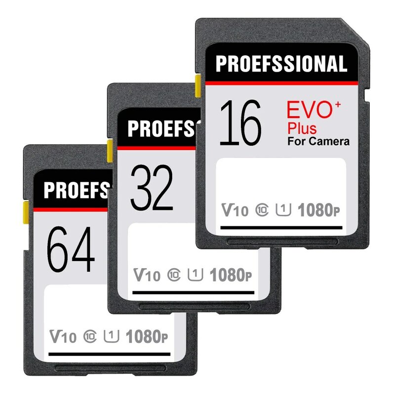 بطاقة ذاكرة SD 16G 32GB U1 64GB 128GB U3 بطاقة SD فئة 10 V10 لكاميرات الفيديو 1080p ثلاثية الأبعاد 4K