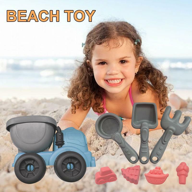 مجموعة ألعاب مجارف الشاطئ الصيفية للأطفال ، مجموعة أدوات لعوب لطيفة للطفل ، قالب وقت الاستحمام
