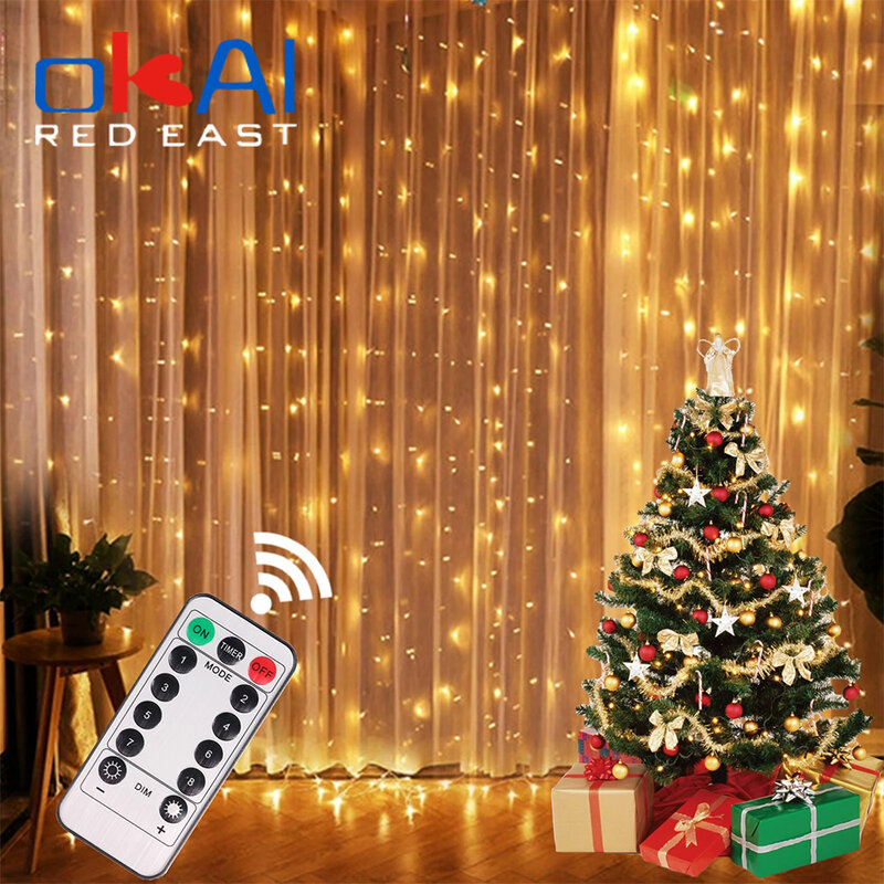 USB اكليل سلسلة ضوء الجنية جارلاند الستار ضوء عيد الميلاد زينة عيد الميلاد للمنزل عطلة ديكور السنة الجديدة مصباح
