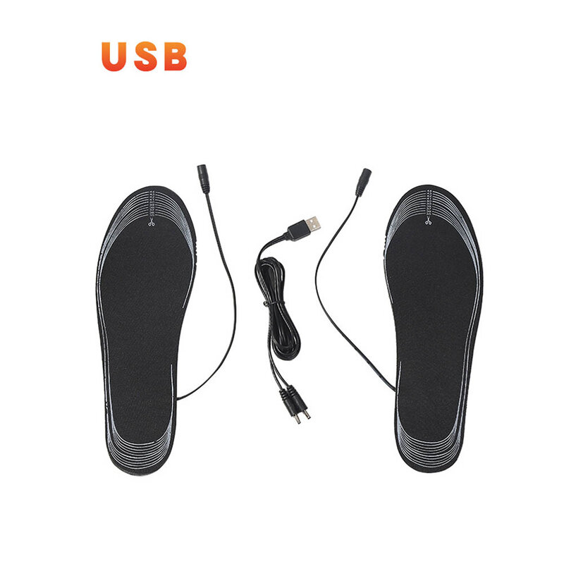 الشتاء USB تسخين كهربائي نعال الحذاء التدفئة قدم دفئا الأحذية الحرارية جورب وسادة قابل للغسل الدافئة الحرارية الشتاء نعل للجنسين