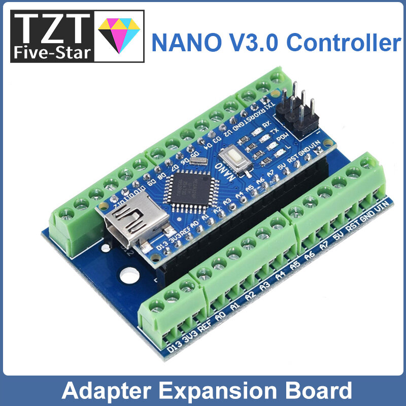 لوحة تمديد نانو V3.0, لوحة تمديد نانو V3.0 وحدة تحكم محول طرفي لوحة توسيع نانو IO Shield لوحة تمديد بسيطة لـ Arduino AVR ATMEGA328P