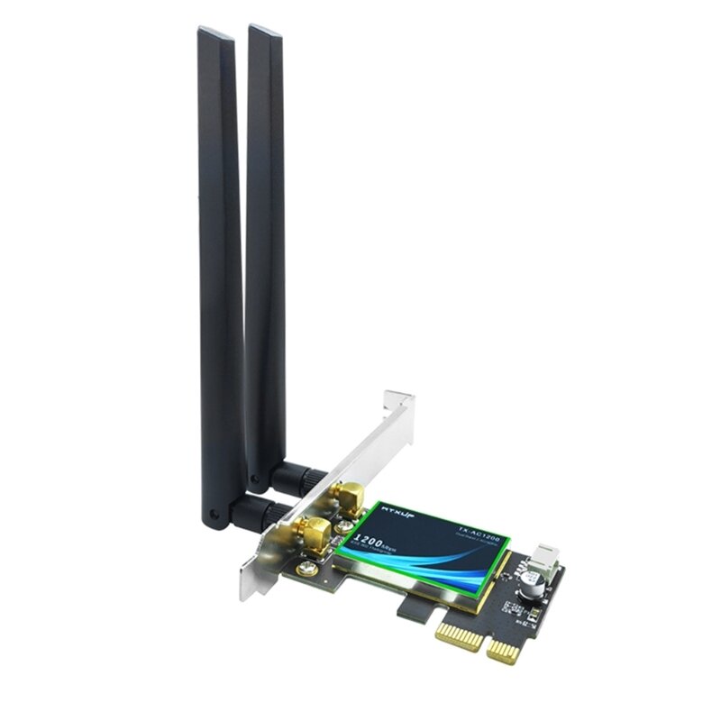 بطاقة PCIE WIFI بسرعة 1200 ميجا بت في الثانية محول شبكة لاسلكي متوافق مع PCI-E