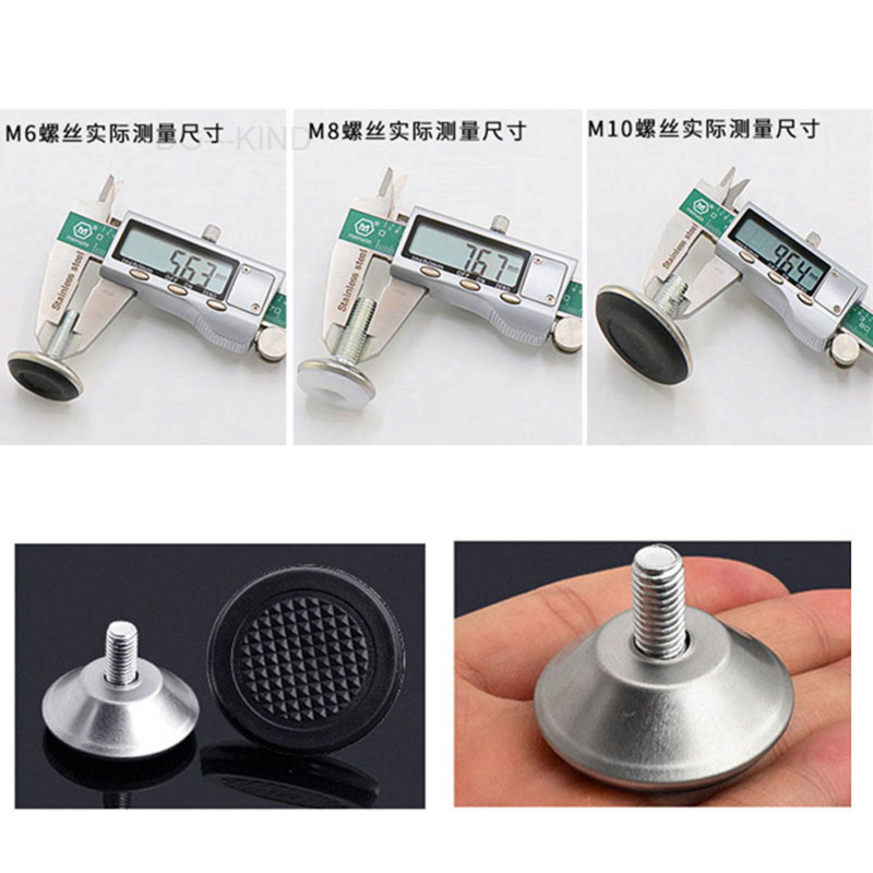 Screw for leveling machine, height adjustable m6 m8 m10 screw, 30mm 40mm 50mm foot base, 2/pieces