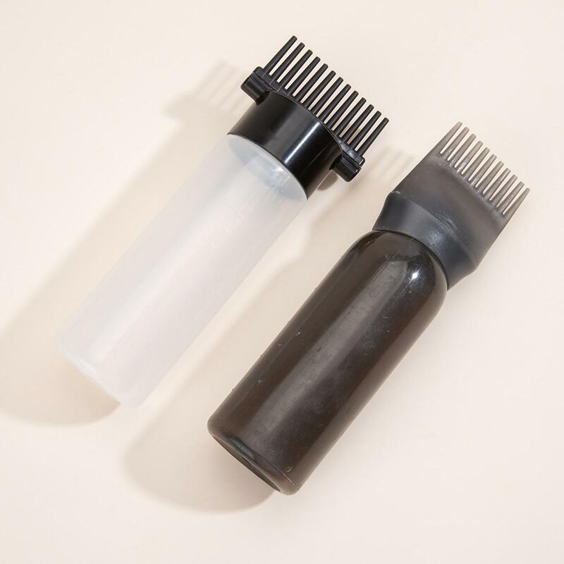 عدد 2 قطعة من زجاجات المشط الجذر فارغة مع مقياس متدرج أدوات Perming زجاجات ضغط زيت الشعر للاستخدام في الصالونات