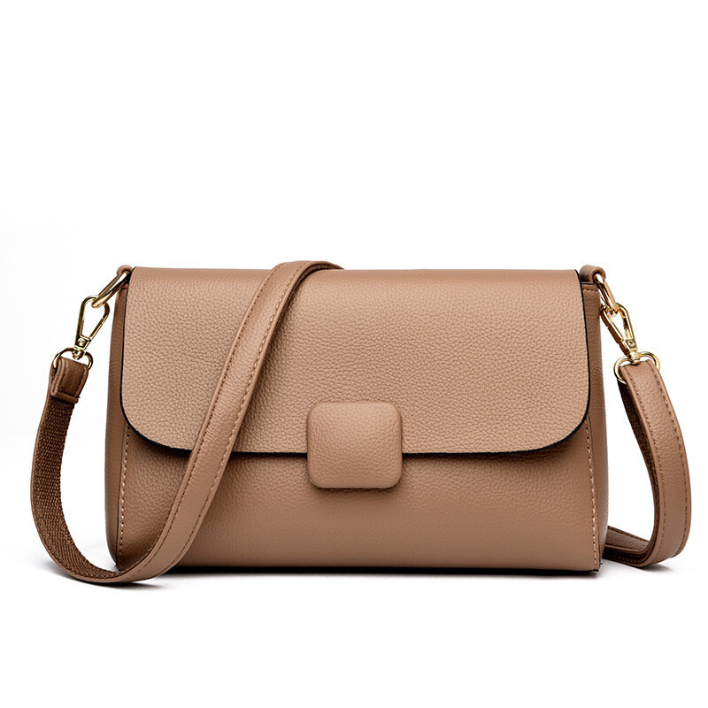 حقيبة كروس كلاسيكية للنساء ، عصرية ومتقدمة ، أحادية اللون ، بسيطة تحت الإبط ، حقيبة محمولة باليد ، جديدة ،