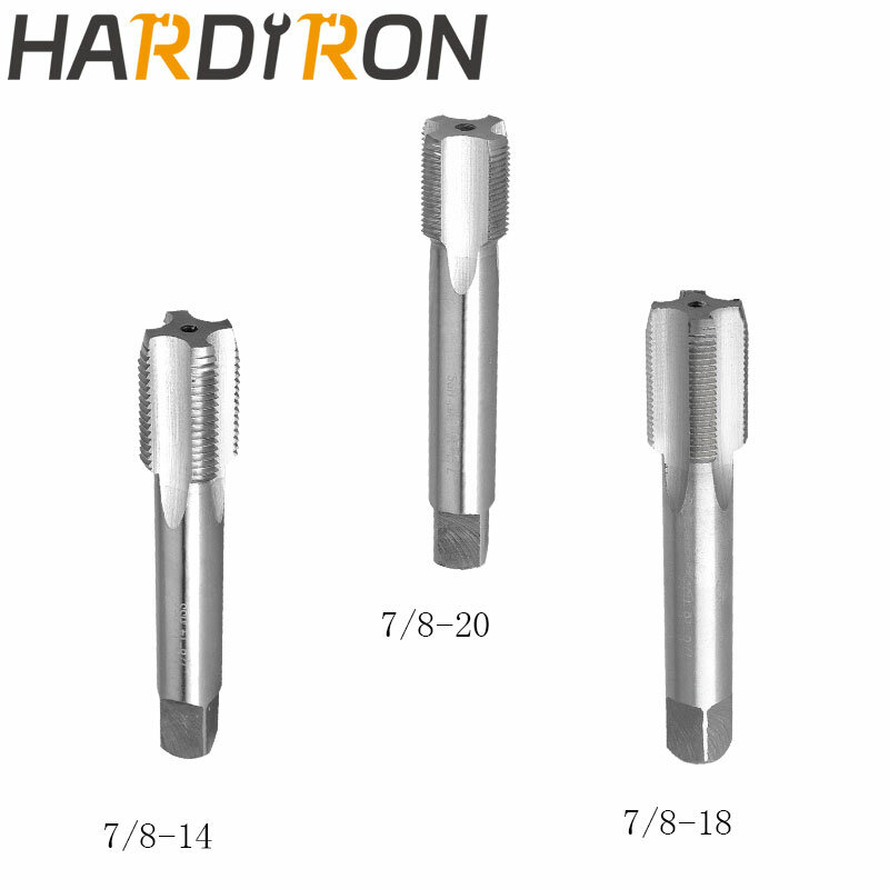 Hardiron 7/8-14 7/8-18 7/8-20 مجموعة قوالب وحنفية باليد اليمنى ، صنابير خيطية HSS & قوالب مستديرة