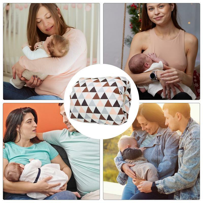 وسادة المهد المريحة المضادة للبصق للأمهات وحديثي الولادة ، دعامة الرأس الناعمة لتغذية الزجاجة ، ثقب الذراع