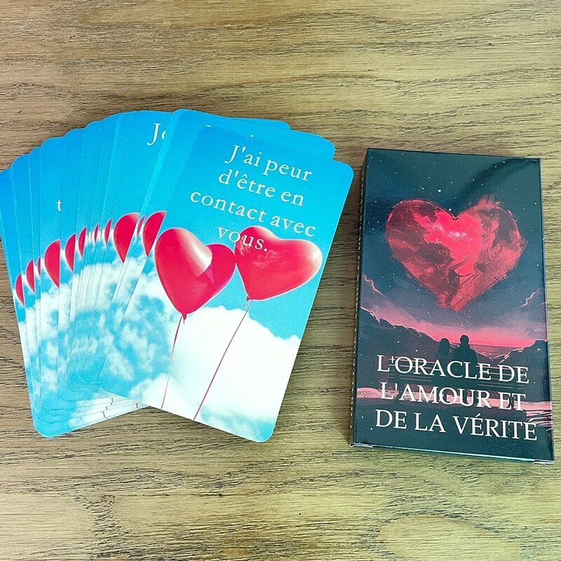 بطاقات التاروت الفرنسية للعرافة ، لقطات الحب ، سطح تأكيد أوراكل ، رواية ثروة النبي ، 52 بطاقة ، 12 × 7 سم