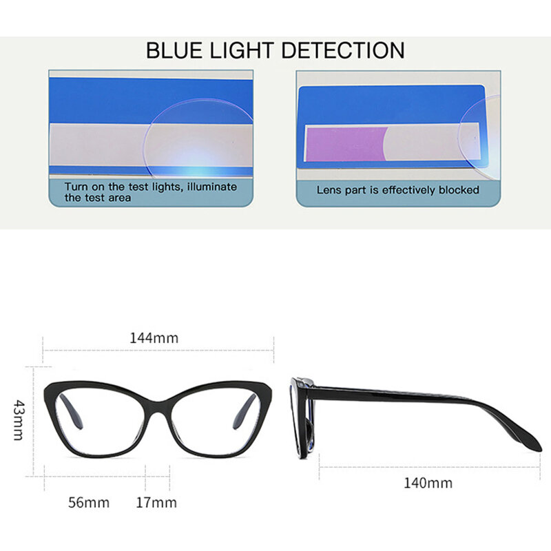 SHAUNA الموضة TR90 واضح مكافحة الضوء الأزرق نظارات نسائية إطار الرجعية الربيع المفصلي الرجال البصرية القط العين إطار مزدوج اللون