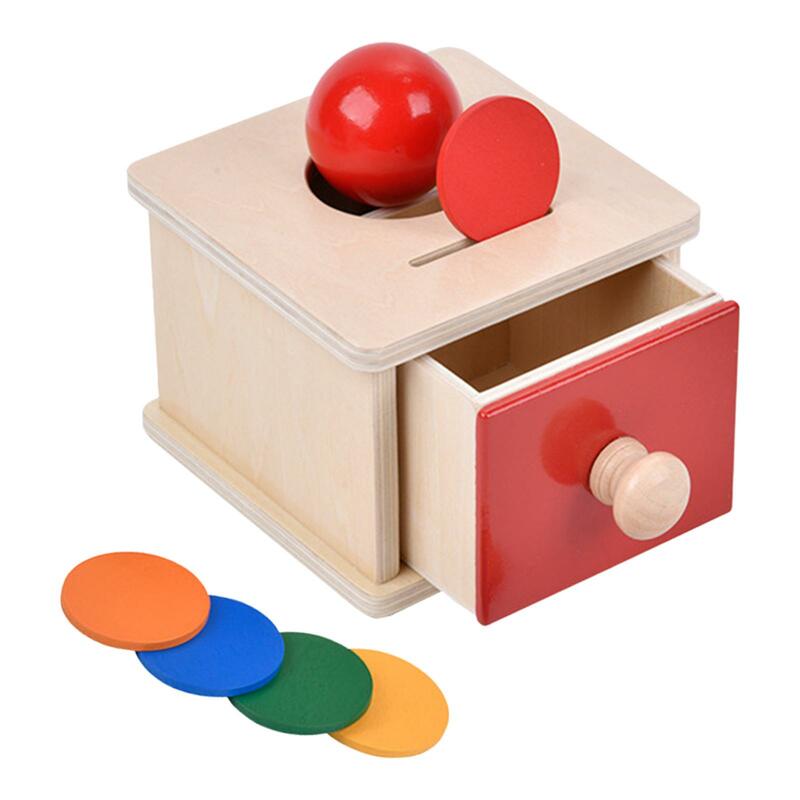 خشبية التنموية الكرة قطرة لعبة المواد كائن صندوق الدائم تذكارية