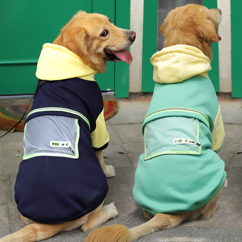 هوبيت سميكة هوديي سترة ل كلاب متوسطة وكبيرة الحجم لابرادور الخريف الشتاء الملابس الدافئة وزرة الموضة ل كلب معطف الموردين