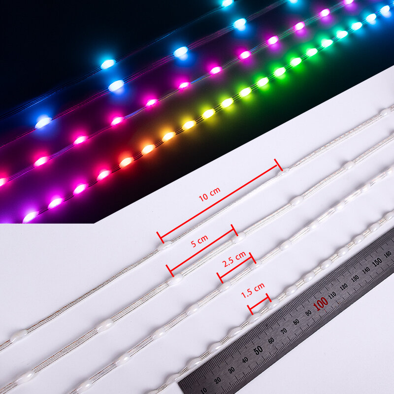 الجملة كامل لون الحلم LED قطاع سلسلة الجنية أضواء WS2811 RGBIC عنونة بشكل فردي 5 فولت IP67 تزيين شجرة عيد الميلاد