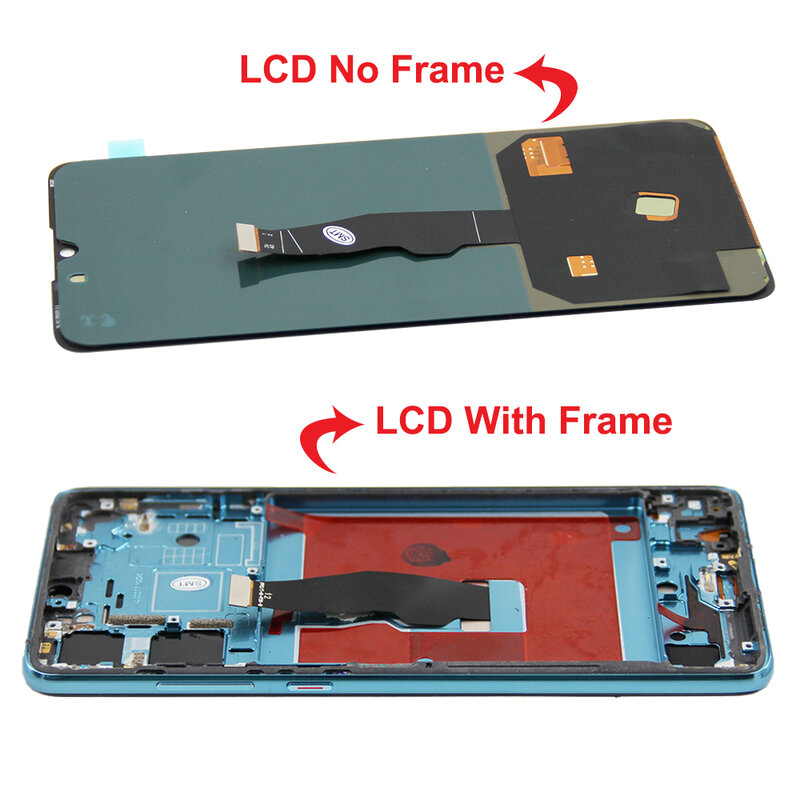 شاشة LCD شاشة تعمل باللمس مجموعة محول الأرقام مع بصمة الإصبع ، الأصلي ، هاتف ذكي P30 من نوع phuay P30 ، AL00 TL00