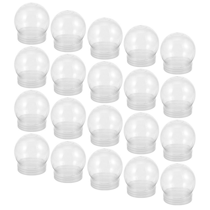 مجموعة كرة الثلج الشفافة التي تصنعها بنفسك ، كرات قابلة لإعادة الاستخدام ، مشغولات بلاستيكية ، لمبة إضاءة ، إكسسوارات مياه ، مستلزمات أطفال ، 20 * *