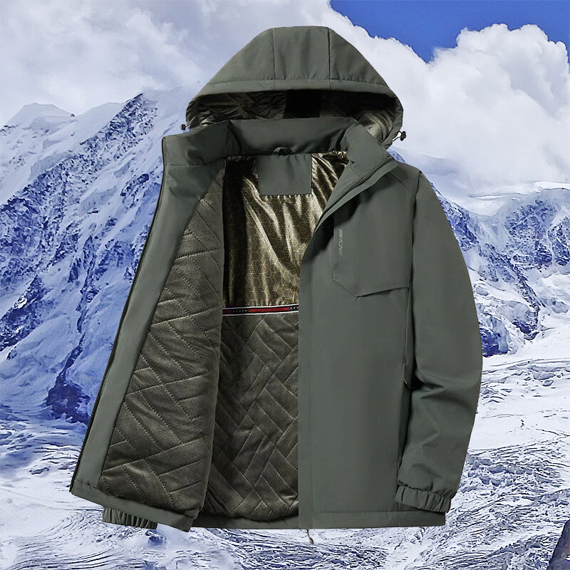 سترة قصيرة مبطنة للرجال ، ملابس تسلق الجبال الدافئة ، معاطف مصدات الرياح ، السترات في الهواء الطلق ، الشتاء ، Hot