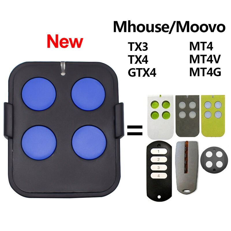Mhouse MyHouse كراج عن بعد التحكم TX4 TX3 GTX4 بوابة التحكم 433 ميجا هرتز المتداول رمز الارسال MOOVO MT4 MT4V MT4G