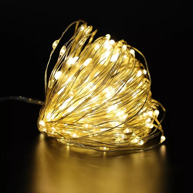 Led Fairy Lights Copper Wire Garland String Lights 1/2/5M Holiday Outdoor Garden Night Light for Christmas Tree Wedding Decors