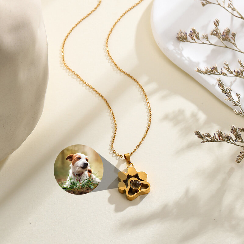 مخصص صورة الإسقاط قلادة ، شخصية الكلب باو قلادة ، الفولاذ المقاوم للصدأ ، هدية تذكارية ، والمجوهرات