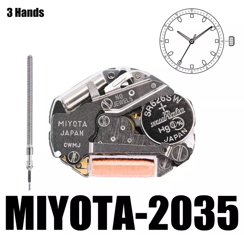 حركة بيضاء من ميوتا ، 3 أيدي ، مقاس 6 ، 3 ، 4x8 بوصة ، عالية من من من ، محركك ، صنع في اليابان ، معدن