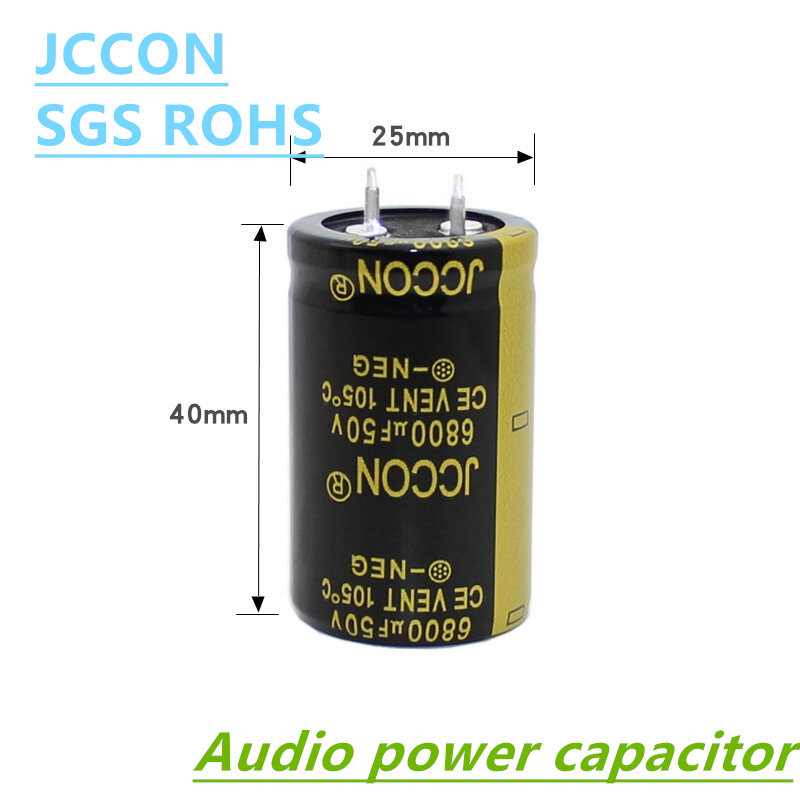 JCCON-Audio كهربائيا مكثف ، 50 فولت ، 6800 فائق التوهج ، 4700 فائق التوهج ، 10000 فائق التوهج ، 15000 فائق التوهج ، 22000 فائق التوهج ، HiFi مكبر للصوت ، عالية التردد ، منخفضة ESR ، 1 قطعة
