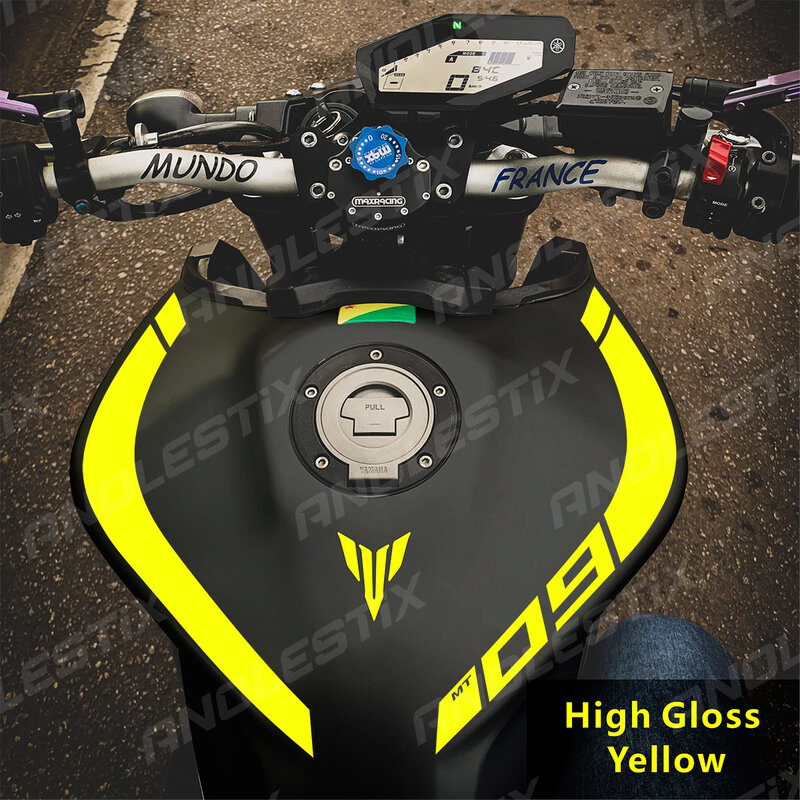 AnoleStix Reflective Vinyl Motorcycle Stickers New Tank Curve Decals Logo For Yamaha MT09 MT-09 FZ09 FZ-09 2018 2019 2020