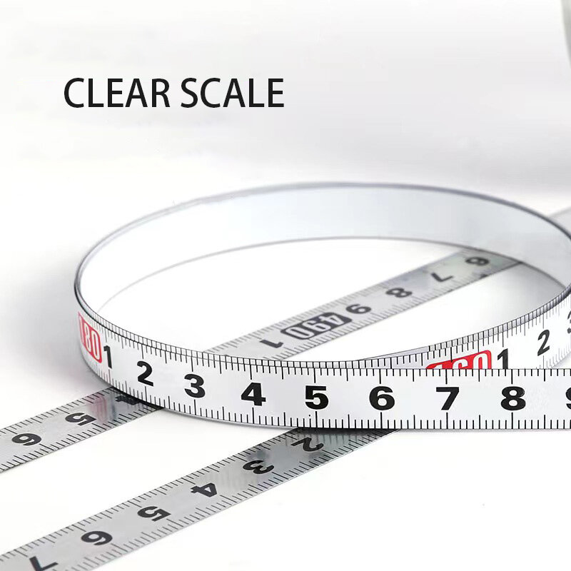 شريط قياس ذاتي الالتصاق المقاوم للصدأ منضدة مسطرة شريط لاصق مدعوم مقياس متري مقاوم للصدأ مسطرة متينة