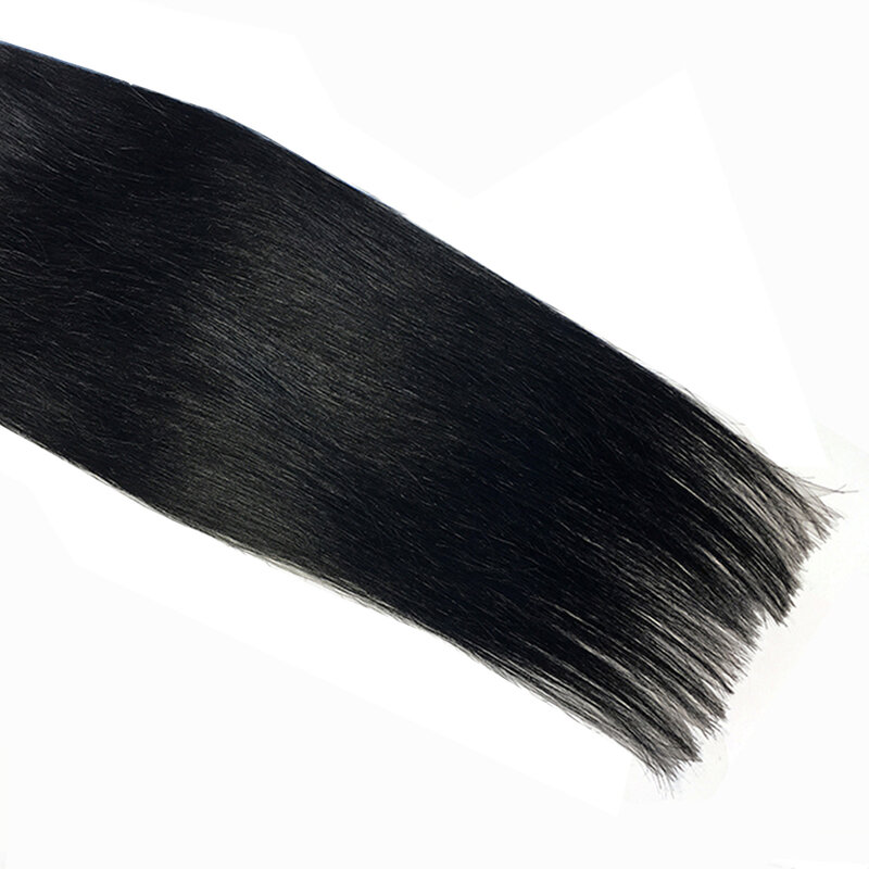 الشريط في شعر مستعار بشري #1 أسود 100% شعر بشري حقيقي الجلد لحمة لاصقة الغراء على لصالون جودة عالية