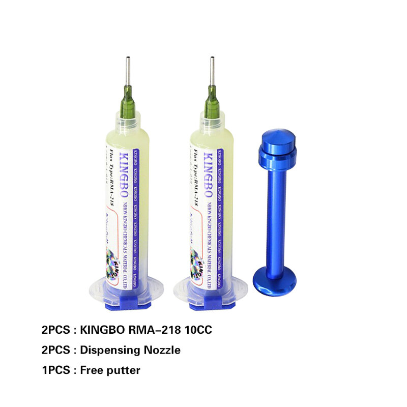 100% الأصلي أصيلة KINGBO RMA-218 10CC لحام لصق الجريان لحام مساعدة موزع الإبر