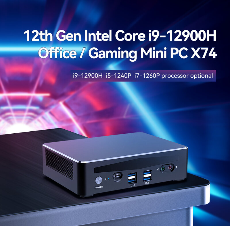 كمبيوتر مصغر 12th الجنرال إنتل كور i9-12900H 14 النوى تصل إلى 5.0GHz DDR4 32G M.2 NVME SSD 1 تيرا بايت WiFi6 4K إخراج ويندوز 10/11