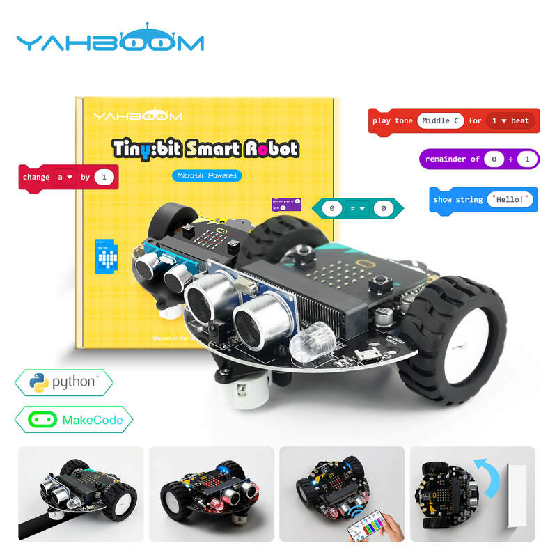 Yahboom-ألعاب السيارات Microbit القابلة للبرمجة ، الروبوتات الترميز ، V2 V1 ، بطارية قابلة للشحن ، CE ، RoHS ، تعليم الجذعية