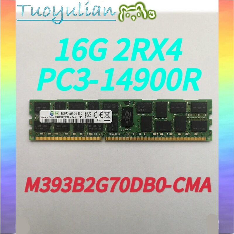 ذاكرة مضيف خادم الكمبيوتر ، DDR3 ، sdrm ، M393B2G70DB0 ، 16GB ، 2Rx4 ، 16GB