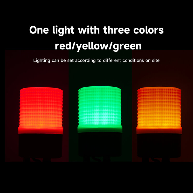 LTE-5090 آلة تحذير ضوء أحمر/أصفر/أخضر ثلاثة ألوان ضوء الطوارئ مفتاح تلقائي وضع تحذير ضوء DC12V DC24V