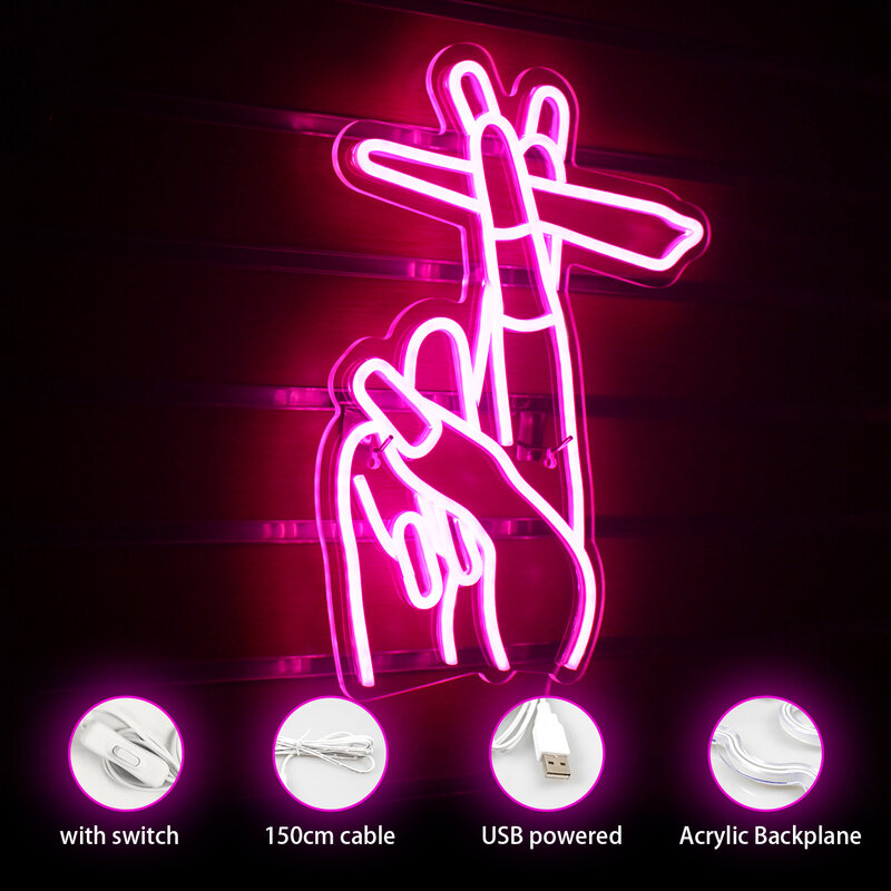 لافتة نيون وردية اللون ، ديكور جداري لغرفة LED ، مصباح يعمل بمنفذ USB ، تصميم شخصي معلق ، مصباح فني للحفلات ، المنزل ، البار ، هدية النادي