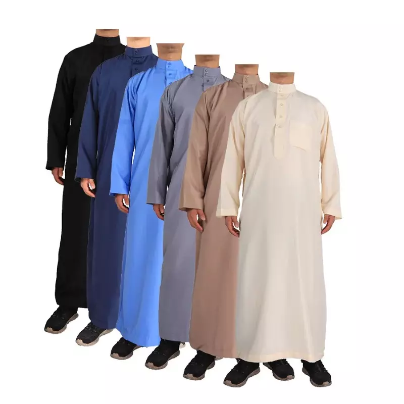 ملابس إسلامية فضفاضة بأكمام طويلة للرجال ، ثوب جبة ، تونك إسلامي ، المملكة العربية السعودية ، كورتا باكستان ، تونك عباية رجالي ، عباية ،