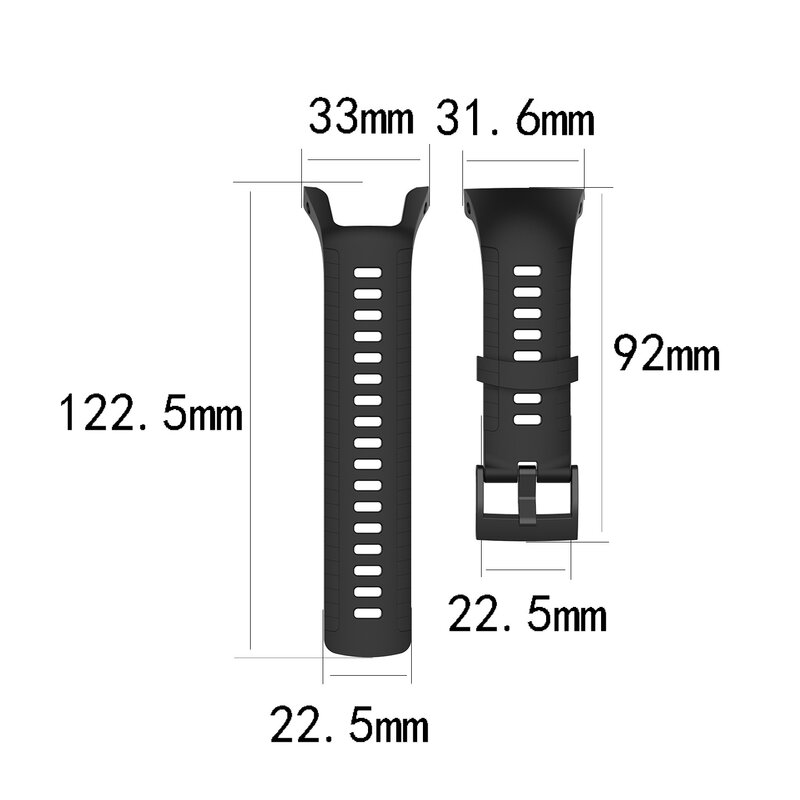 Watch Strap for Suunto Watch 5 46mm Wristband Silicone Bracelet Wrist Straps Suunto Watch 5 46mm Smartwatch Wearing Accessories