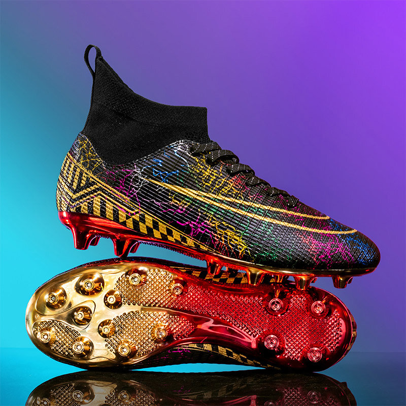 ALIUPS حجم 35-46 الذهبي لكرة القدم أحذية رياضية المرابط المهنية أحذية كرة القدم الرجال الاطفال كرة الصالات أحذية كرة القدم للبنين فتاة