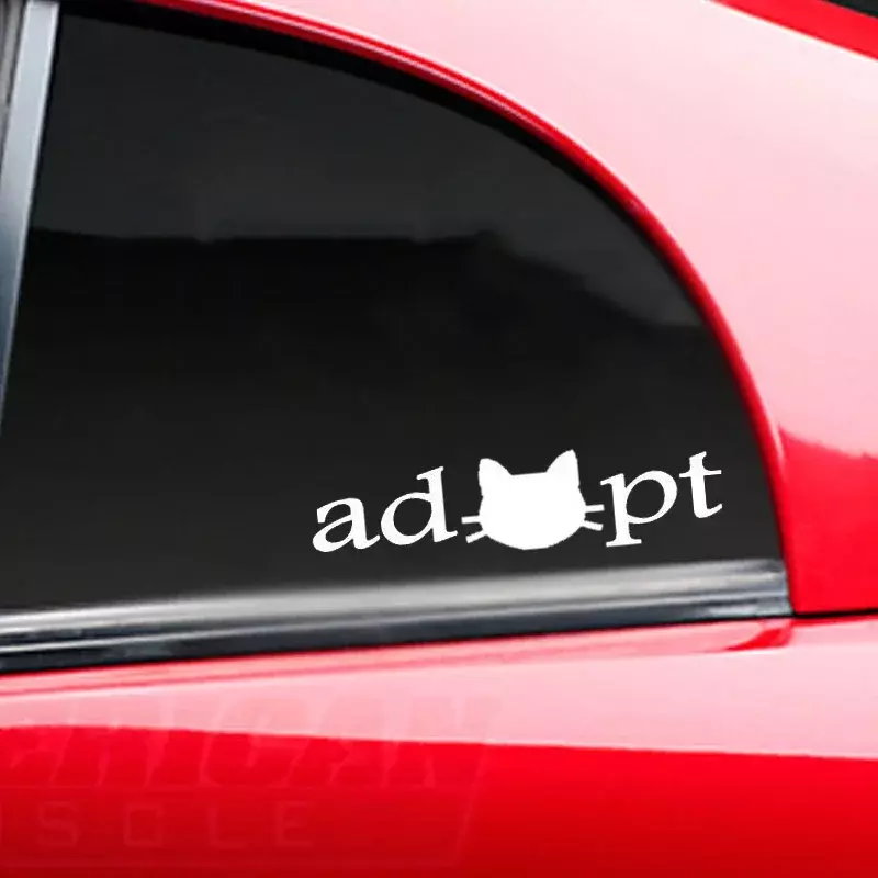 ملصق فينيل للسيارة للنافذة الخلفية ، مأوى القطط ، إنقاذ الحيوانات الأليفة ، حيوان دافئ ورومانسي