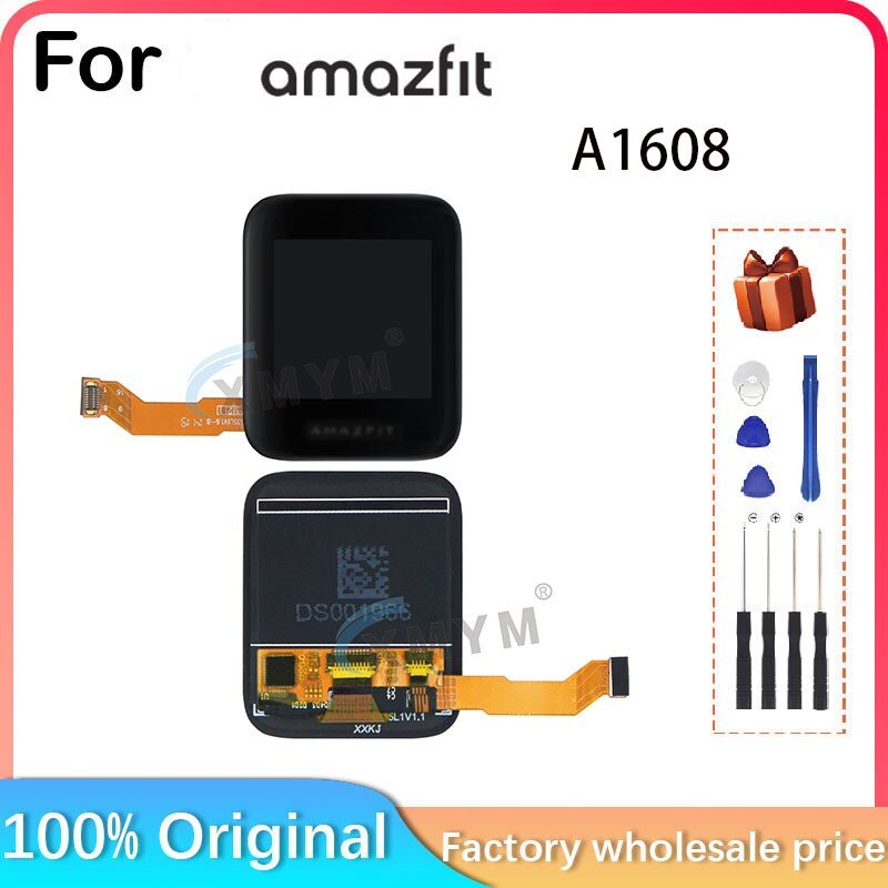 جديد لـ Huami Amazfit Bip A1608 A1915 ساعة رياضية ذكية شاشة LCD + شاشة تعمل باللمس ، A1608 A1915 شاشة LCD تجميع