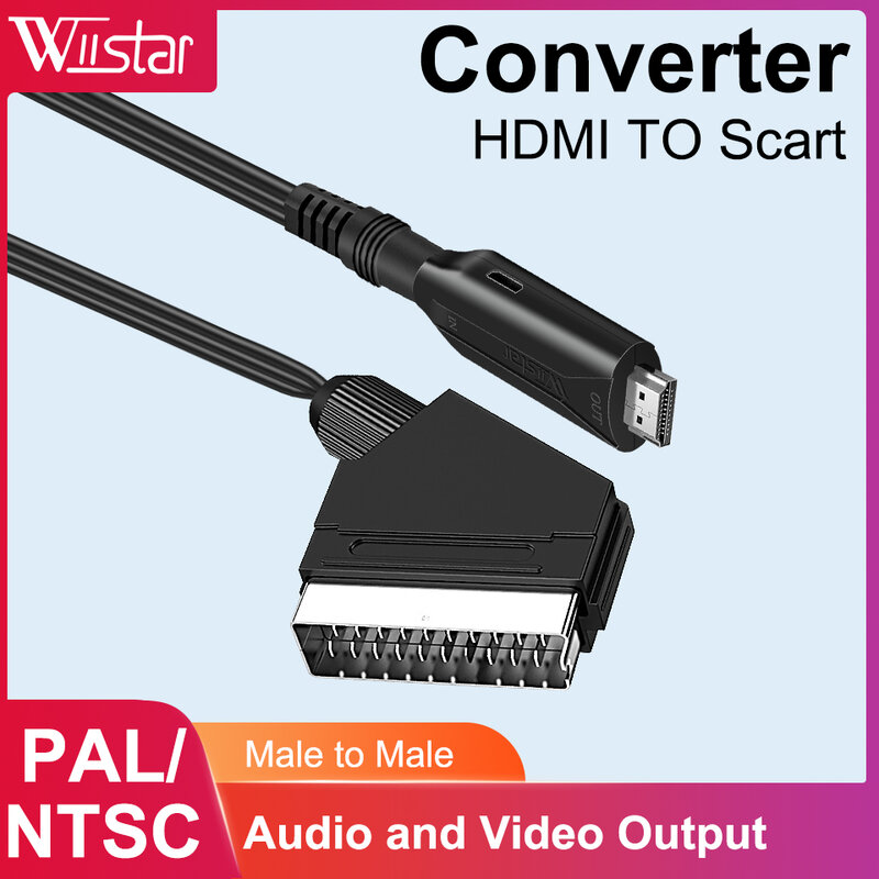 1080P سكارت HDMI-متوافق محول صوت الفيديو مع كابل يو اس بي ل HDTV سكاي بوكس دي في دي إشارة التلفزيون الراقي محول