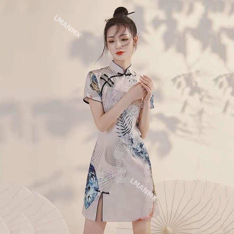 فستان شيونغمز الصيني التقليدي ، مزاجه الراقي ، خمر ، جديد ،