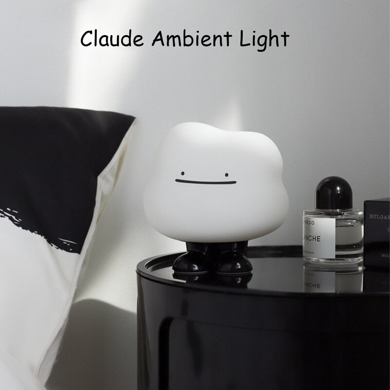 سحابة الكرتون ضوء الليل ، USB قابلة لإعادة الشحن ، بقيادة مصباح الطاولة ، الإضاءة الناعمة ، ديكور غرفة النوم ، مصباح الغلاف الجوي للأطفال والمراهقين