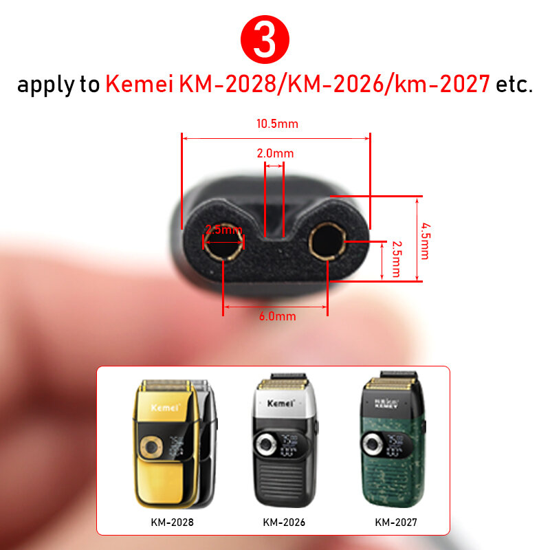 الأصلي USB كابل شاحن الطاقة ل Kemei 1986PG 1949 2028 2026 المهنية الشعر المقص الشعر المتقلب آلة الملحقات