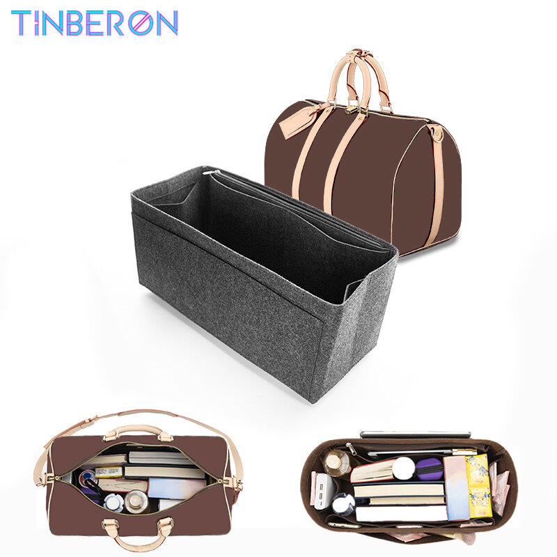 TINBERON إدراج منظم سعة كبيرة حقيبة السفر الخاصة بطانة حقيبة شعر القماش الجانب سحب نوع اصطف حقيبة يشكلون حقيبة مستحضرات التجميل