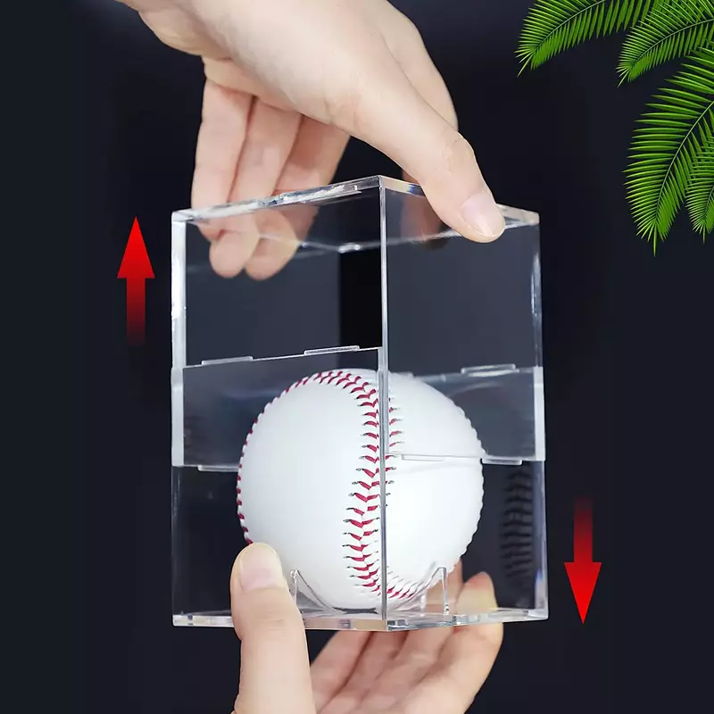 جودة AcrylicNo. 9 البيسبول شاشة عرض صناديق جولف تنس الكرة شفافة الحال بالنسبة تذكارية صندوق تخزين حامل Uv حماية الغبار