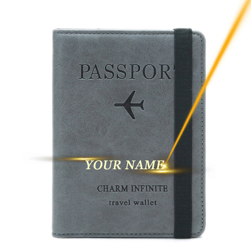 CEXIKA-غطاء جواز سفر منقوش للرجال والنساء ، حامل بطاقة الهوية الائتمانية ، محفظة السفر
