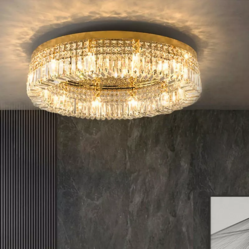 الحديثة الكريستال ضوء السقف لغرفة الطعام Led الثريات الإضاءة حلية ذهبية مصباح غرفة المعيشة الديكور