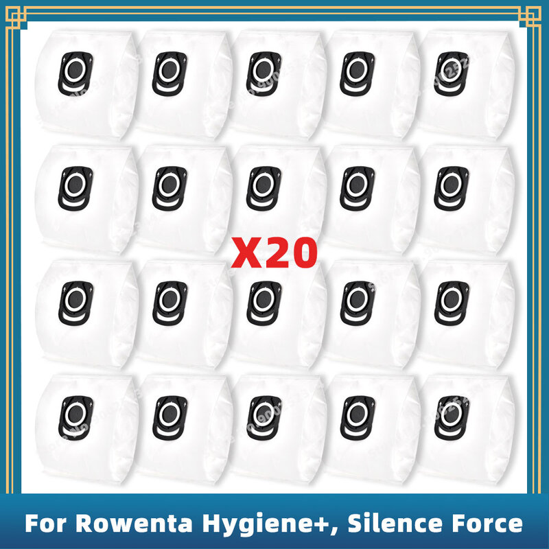 كيس غبار كهربائي مدمج X-Trem ، متوافق مع نظافة Rowenta + ZR200520 ، دوار R39 ، قوة الصمت 4A ، قوة X-Trem