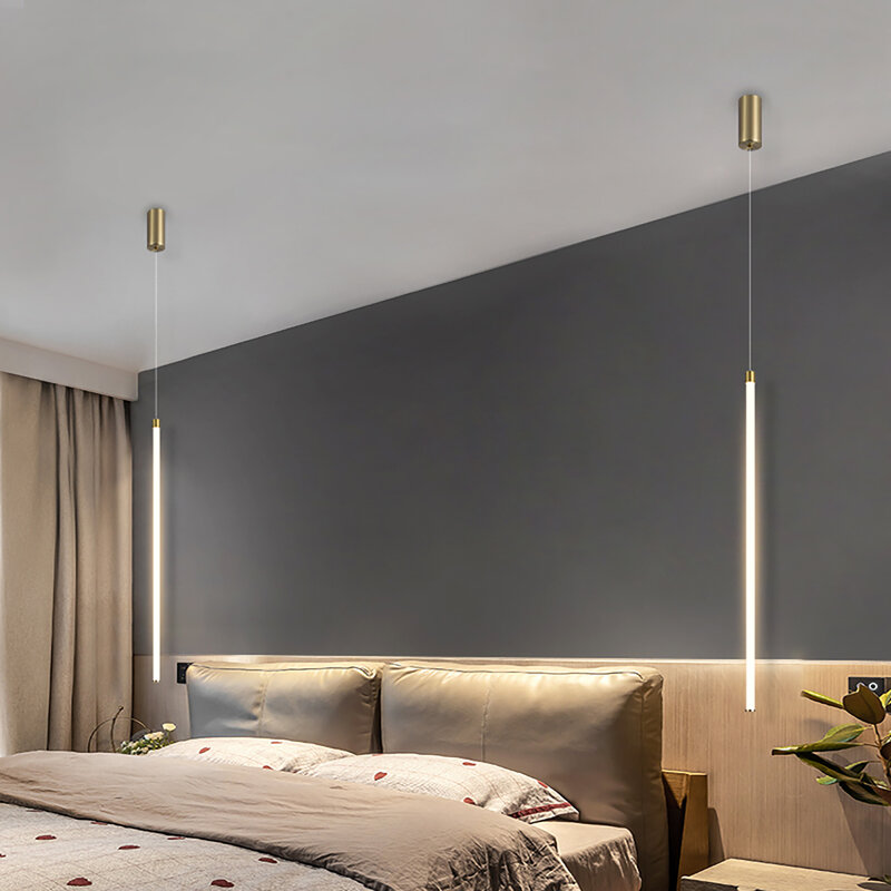 ثريا LED حديثة لغرفة المعيشة وغرفة النوم والسرير والطاولة والمصابيح المعلقة والذهبية والأسود والمصابيح الداخلية