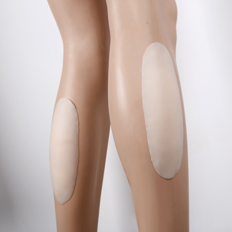 وسادة ساق سيليكون ذاتية اللصق ، جل ساق منحنية أو رفيعة ، تُستخدم لمنع الندبات وعلامات الولادة على الساق
