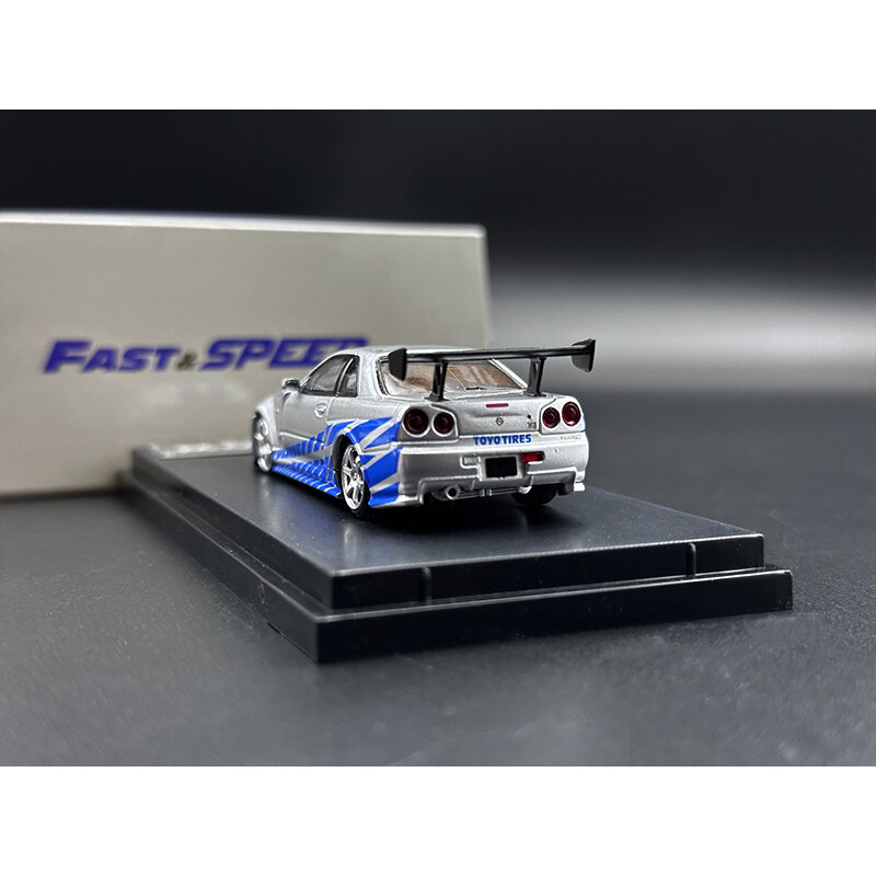 FS-الجناح العالي دييكاست نموذج سيارة دييكاست ، مصغرة جمع السرعة السريعة ، أفق GTR R34 Z Tune ، 1:64